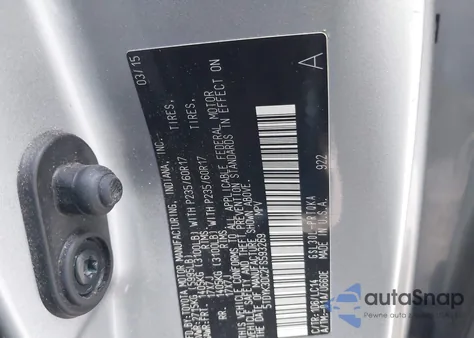 2015 Toyota Sienna Xle Premium 8 Passenger z USA, uszkodzony, nr VIN 5TDYK3DC2FS593269